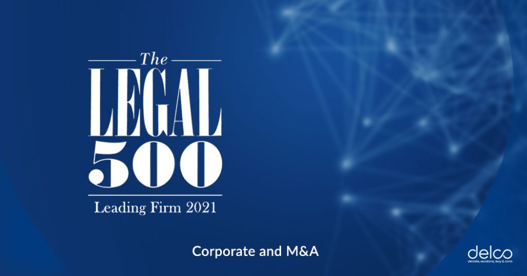 Delvalle, Escalona, Levy & Corró (DELCO) fue clasificada por The Legal 500